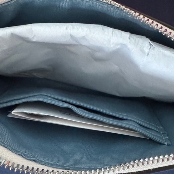 Coach White and Gray Clutch with white Coach mirror NWT no call outs - Picture 9 of 9